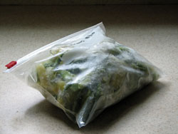 Plastic freezer bag